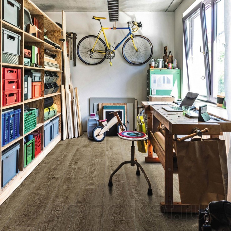 BIO пол Disano Wave Aqua 4V 541240 Дуб Виктория вельвет коричневый