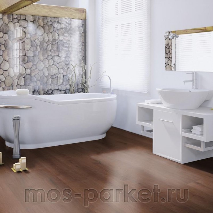 БИО полы PURLINE Wineo 1000 Wood XL MLP316R Дуб рустик Кофе