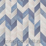 Замковое напольное пробковое покрытие Corkstyle Chevron Blue