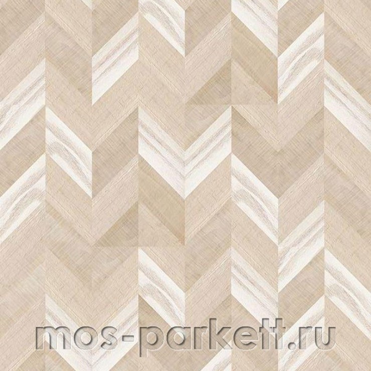 Клеевое напольное пробковое покрытие Corkstyle Chevron Creme