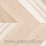 Клеевое напольное пробковое покрытие Corkstyle Chevron Creme