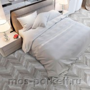 Клеевое напольное пробковое покрытие Corkstyle Chevron Silver