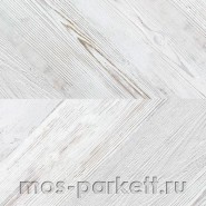 Клеевое напольное пробковое покрытие Corkstyle Chevron White