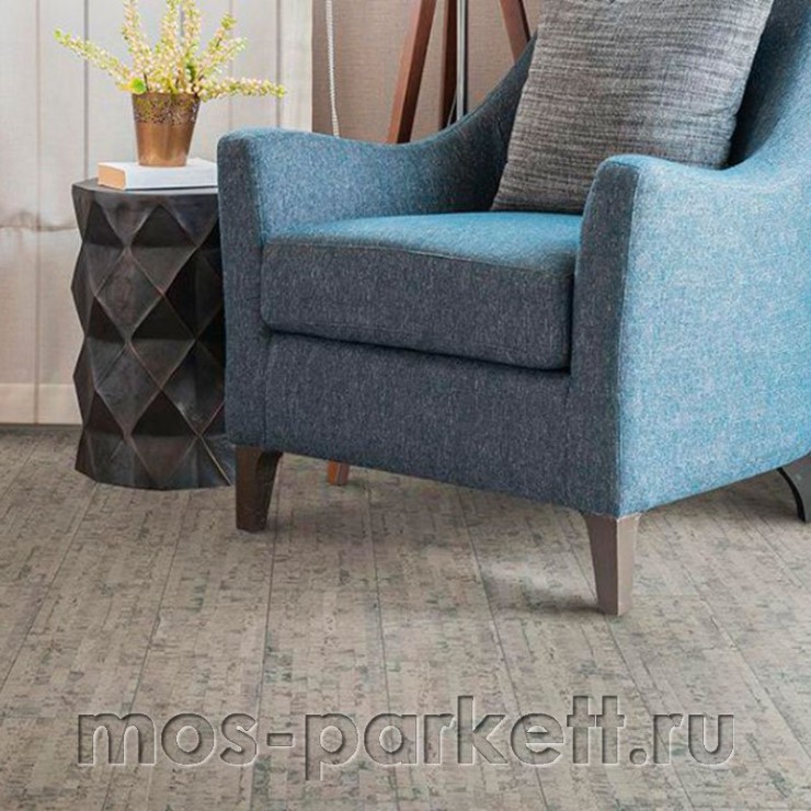 Замковое напольное пробковое покрытие Corkstyle Cork Pro Linea Smoke
