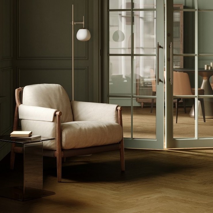 Кварцевый паркет Quartz Parquet 44-1258-59 Дуб Кедровый Латте