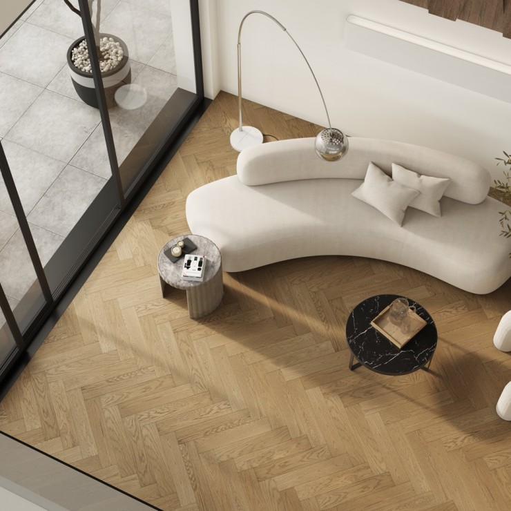 Кварцевый паркет Quartz Parquet Английская Ёлка 33-410 Дуб Рустикальный