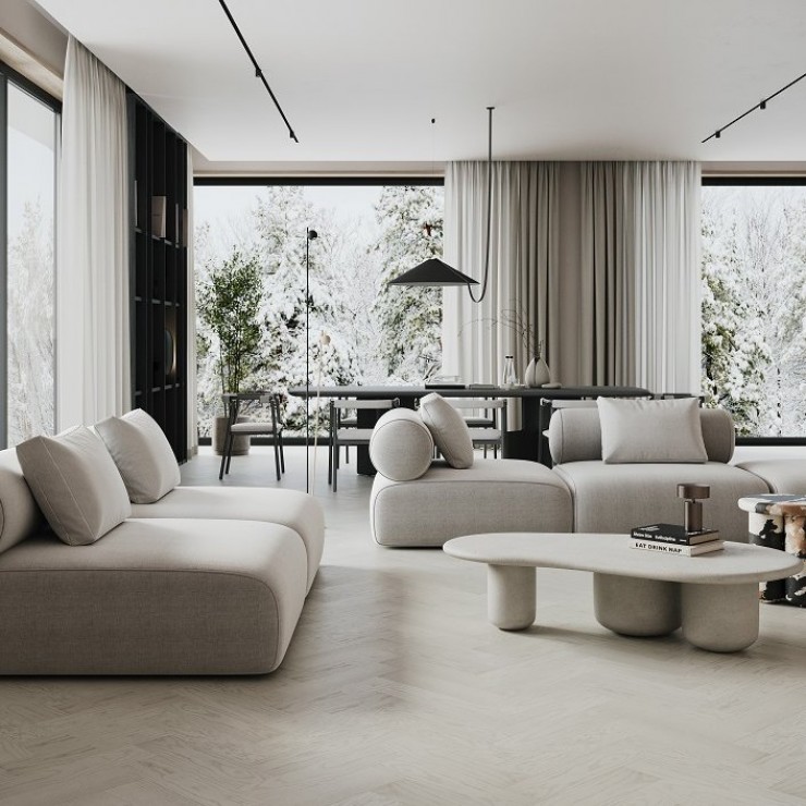 Кварцевый паркет Quartz Parquet 44-408 Дуб Песочный