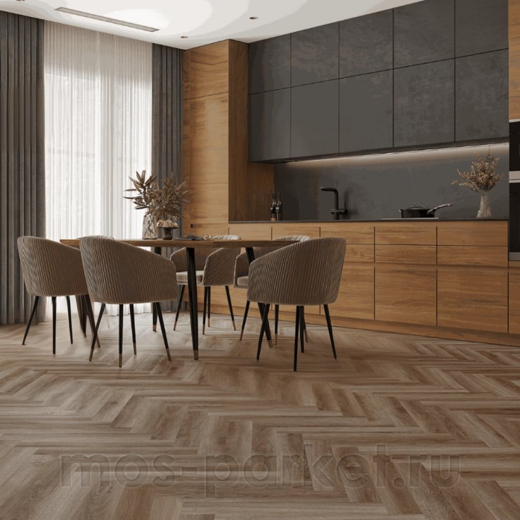 Ламинат Alpine Floor Herringbone 12 Pro LF106-14 Дуб Пикардия