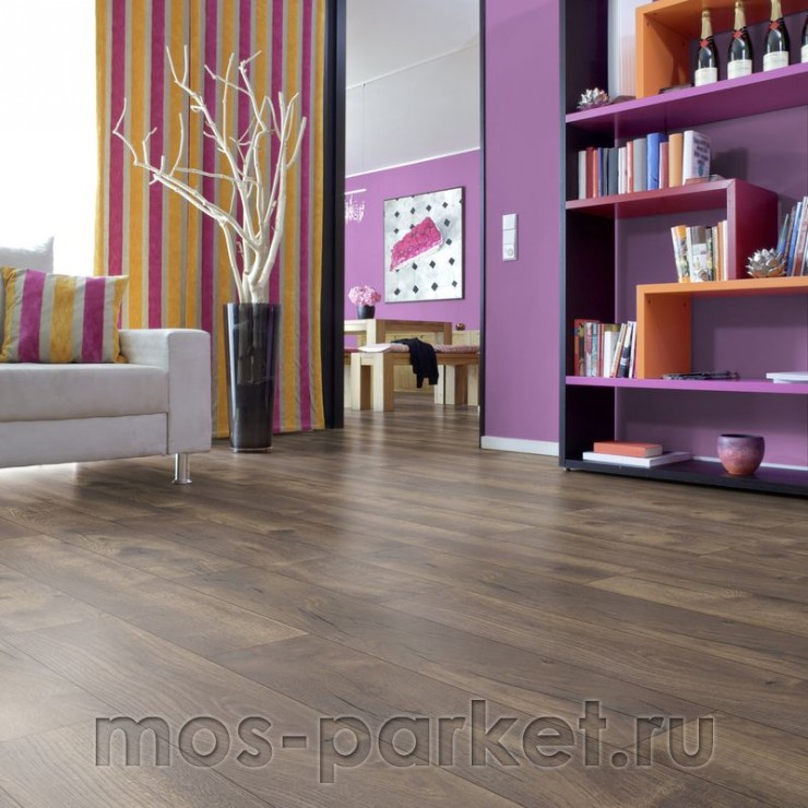 Ламинат Kronotex Exquisit Plus D 4766 Дуб Петерсон темный