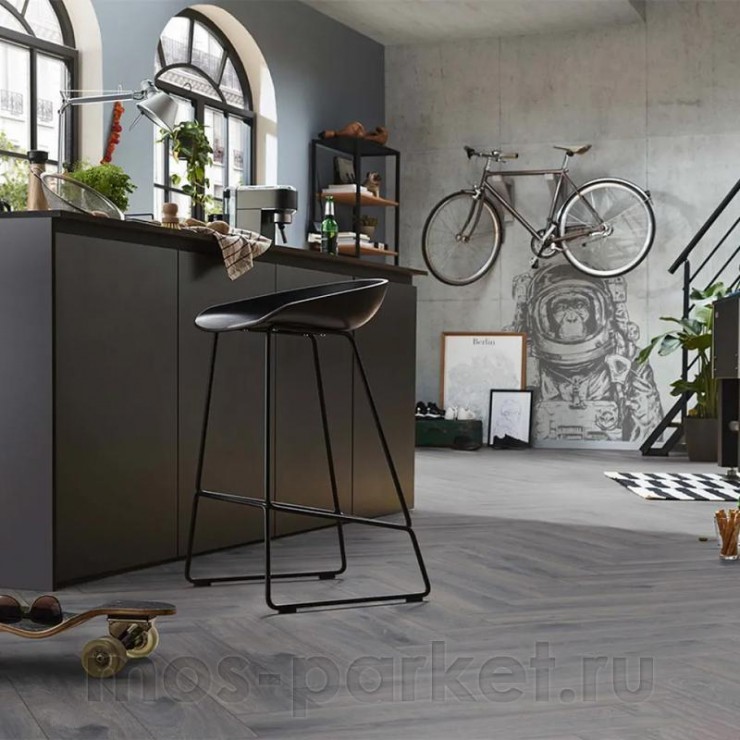 Ламинат Kronotex Herringbone 10 D4167 Дуб Престиж серый