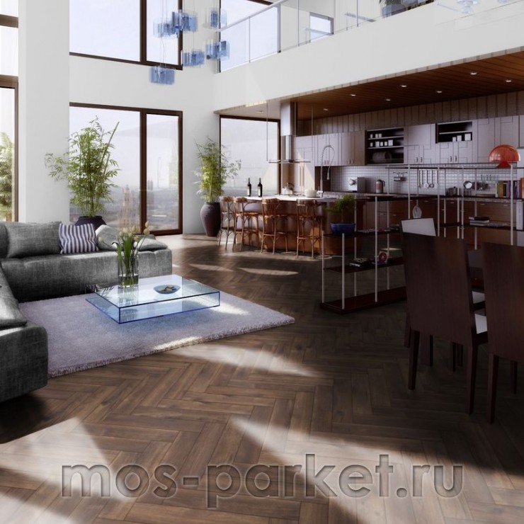 Ламинат Kronotex Herringbone D 4766 Дуб Кале