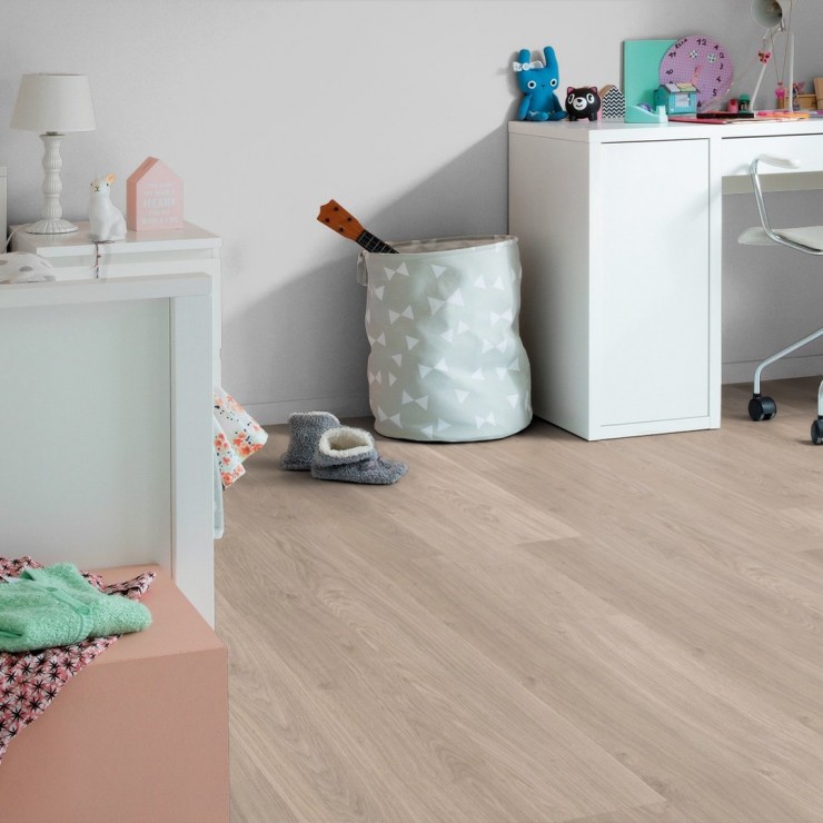 Ламинат Quick Step Perspective PER1304 Дуб светло-серый лакированный