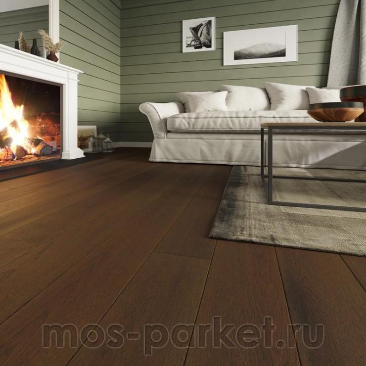 Паркетная доска AlixFloor ALX1012 / ALX1013 Дуб тёмный тонированный