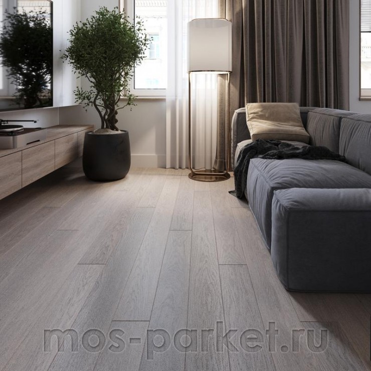 Паркетная доска AlixFloor ALX1034 / ALX1035 Дуб серый перламутровый