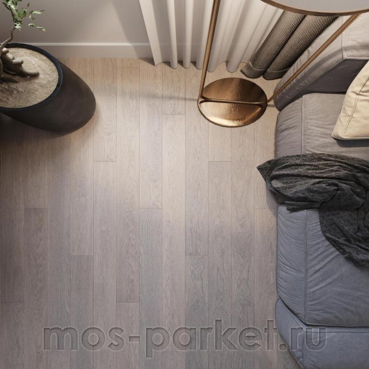 Паркетная доска AlixFloor ALX1034 / ALX1035 Дуб серый перламутровый