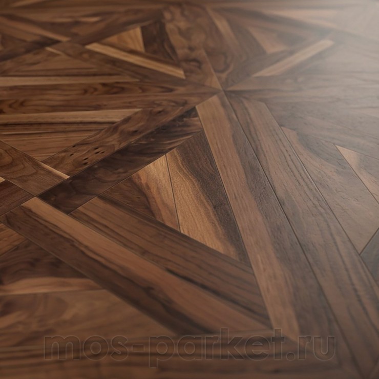 Модульный паркет Coswick American Walnut Трианон 1344-3201-30 Орех натуральный Традишинал