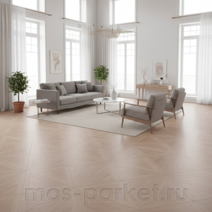 Модульный паркет Coswick Gray Shadow Трианон 1144-1855-10 Дуб Серый Дэви