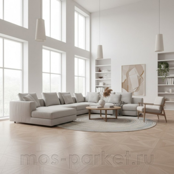 Модульный паркет Coswick Gray Shadow Трианон 1144-1855-10 Дуб Серый Дэви