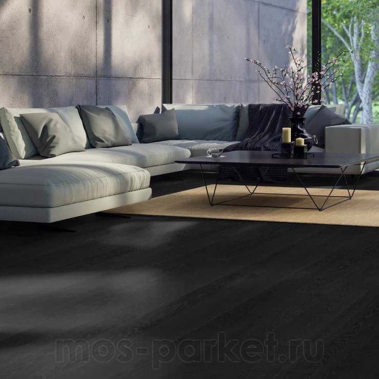 Паркетная доска Haro 4000 Series 529066 Дуб Карбон чёрный Селектив браш