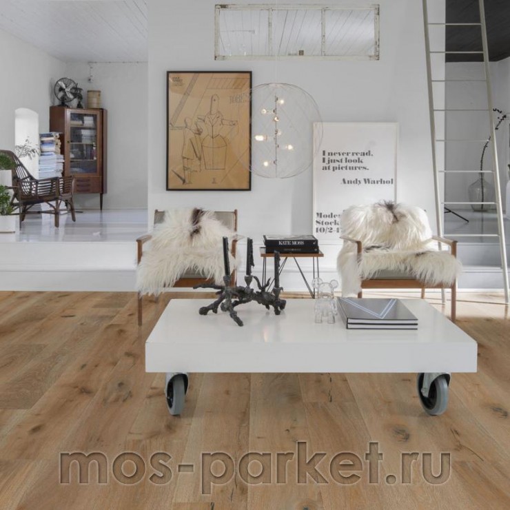 Однополосная паркетная доска Kahrs Artisan Дуб Лён