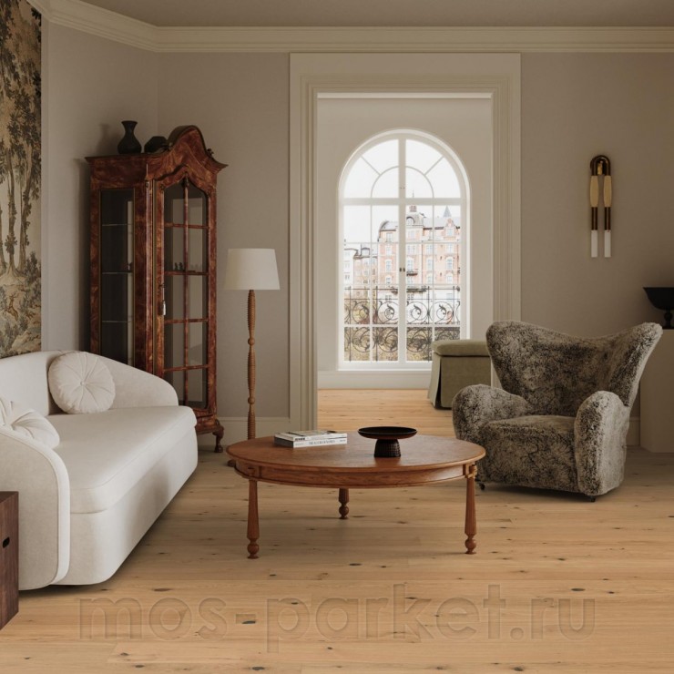 Однополосная паркетная доска Kahrs Life Authentic Plank Oak Cardamom