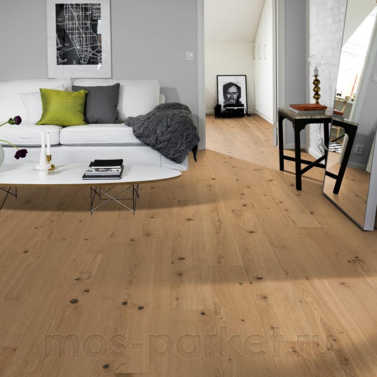 Однополосная паркетная доска Kahrs Life Authentic Plank Oak Cardamom