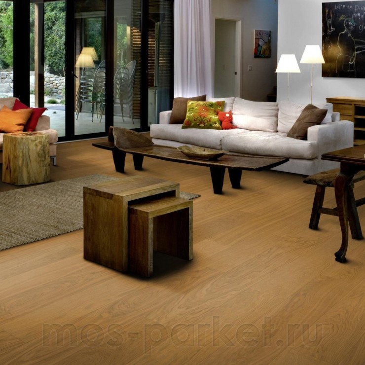 Однополосная паркетная доска Kahrs Life Authentic Plank Oak Cloves