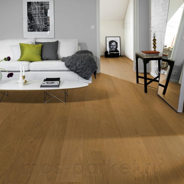 Однополосная паркетная доска Kahrs Life Authentic Plank Oak Cloves