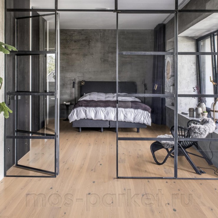 Однополосная паркетная доска Kahrs Life Authentic Plank Oak Sesame