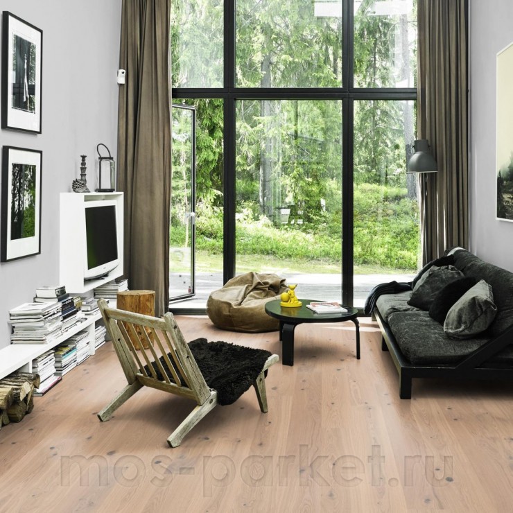 Однополосная паркетная доска Kahrs Life Authentic Plank Oak Sesame