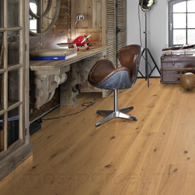 Однополосная паркетная доска Kahrs Life Authentic Plank Oak Tahini