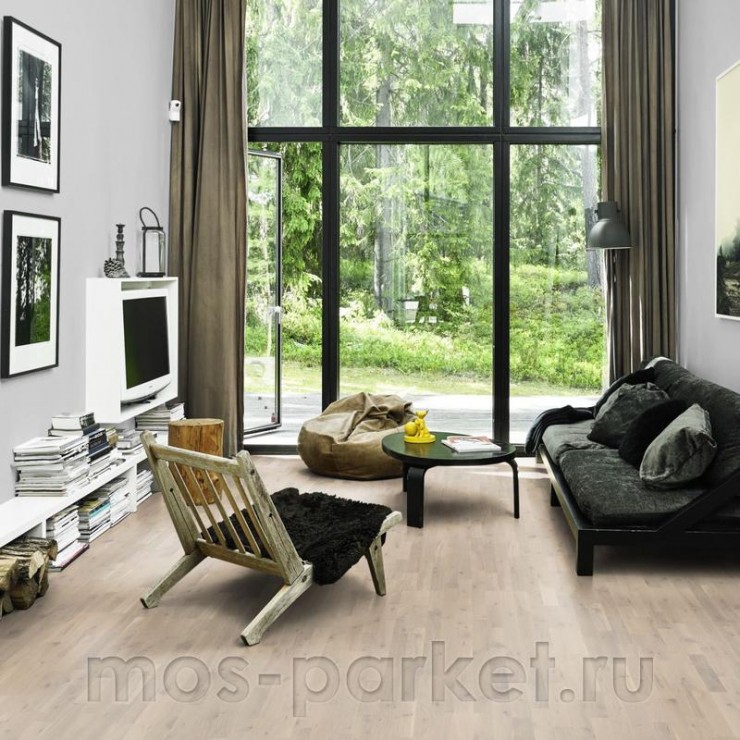 Паркетная доска Kahrs Beyond Retro Oak Loft White Strip