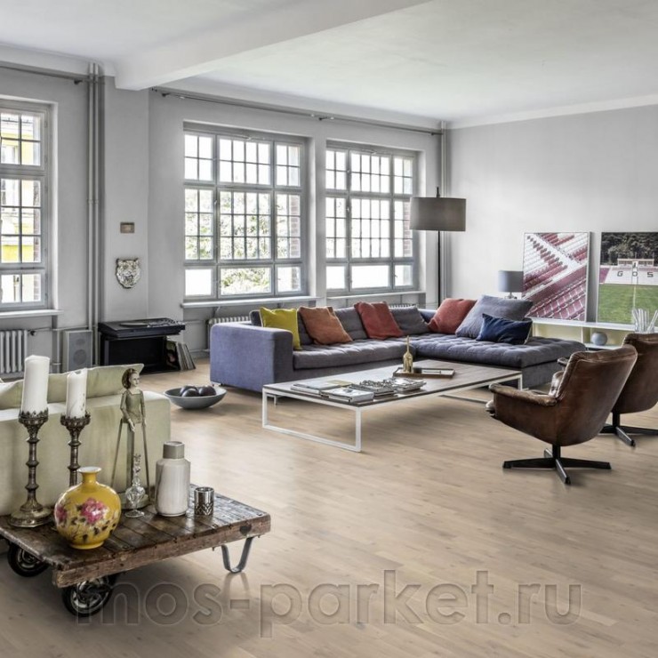 Паркетная доска Kahrs Beyond Retro Oak Loft White Strip