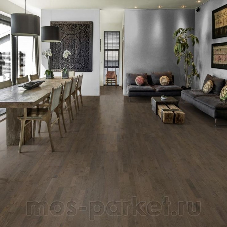 Паркетная доска Kahrs Beyond Retro Oak Charcoal Light Strip