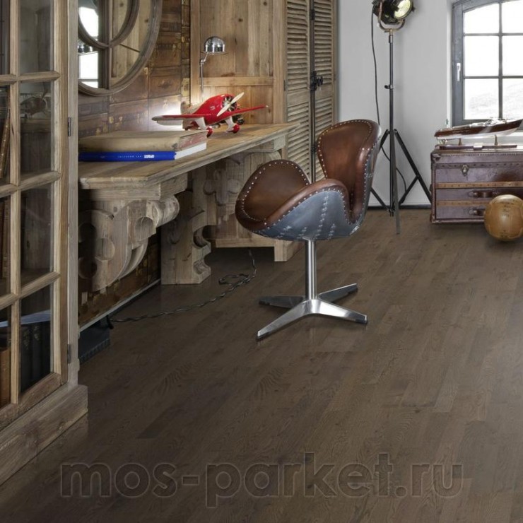 Паркетная доска Kahrs Beyond Retro Oak Charcoal Light Strip