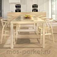 Английская елка Kahrs Herringbone Дуб AB Dim White Calm