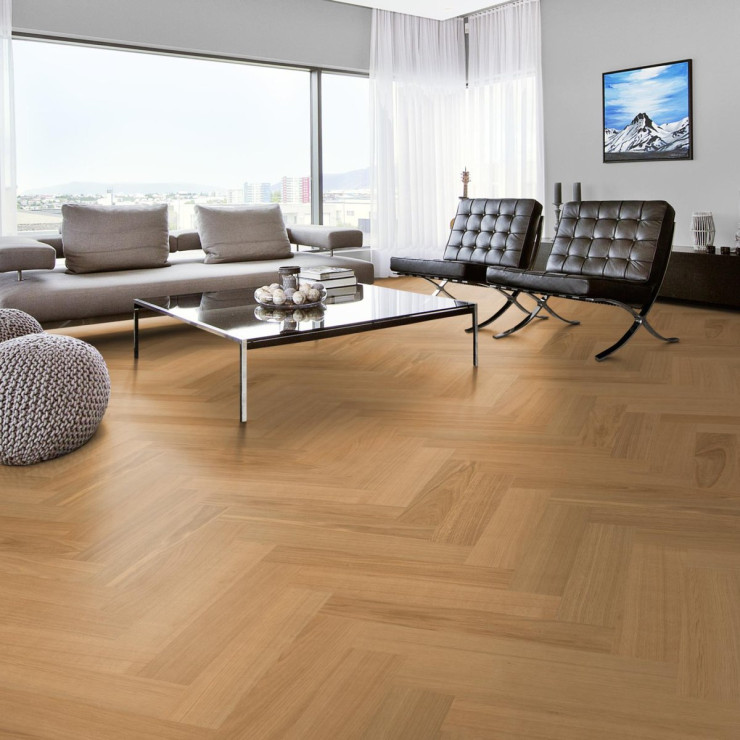 Английская елка Kahrs Herringbone Дуб Natural AB Oiled