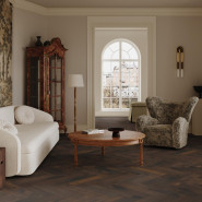Английская елка Kahrs Herringbone Дуб CD Smoked Dark Lively Английская елка Kahrs Herringbone Дуб CD Smoked Dark Lively