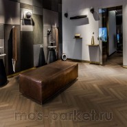 Английская елка Kahrs Herringbone Дуб CD Smoked Lively