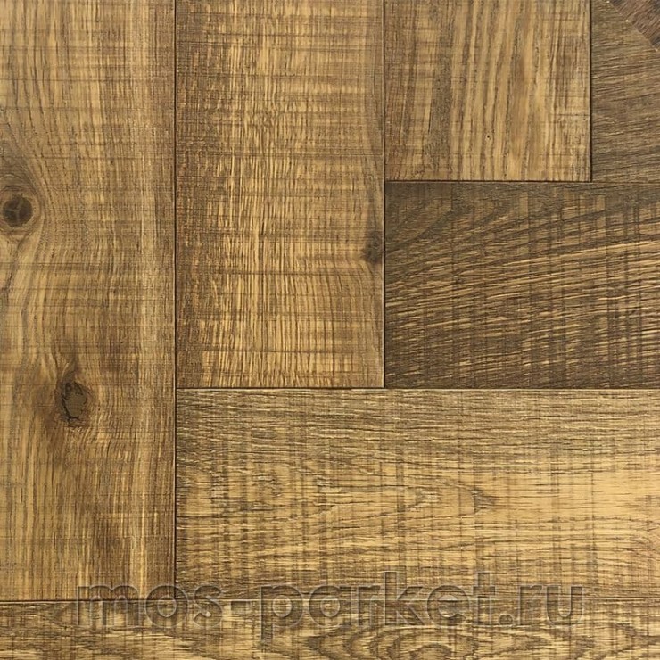 Английская елка Kahrs Herringbone Дуб CD Smoked Lively