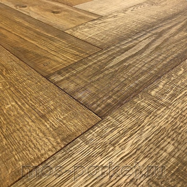 Английская елка Kahrs Herringbone Дуб CD Smoked Lively