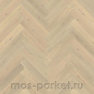 Английская елка Kahrs Herringbone Дуб CD White Lively