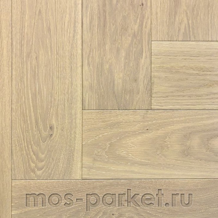 Английская елка Kahrs Herringbone Дуб CD White Lively