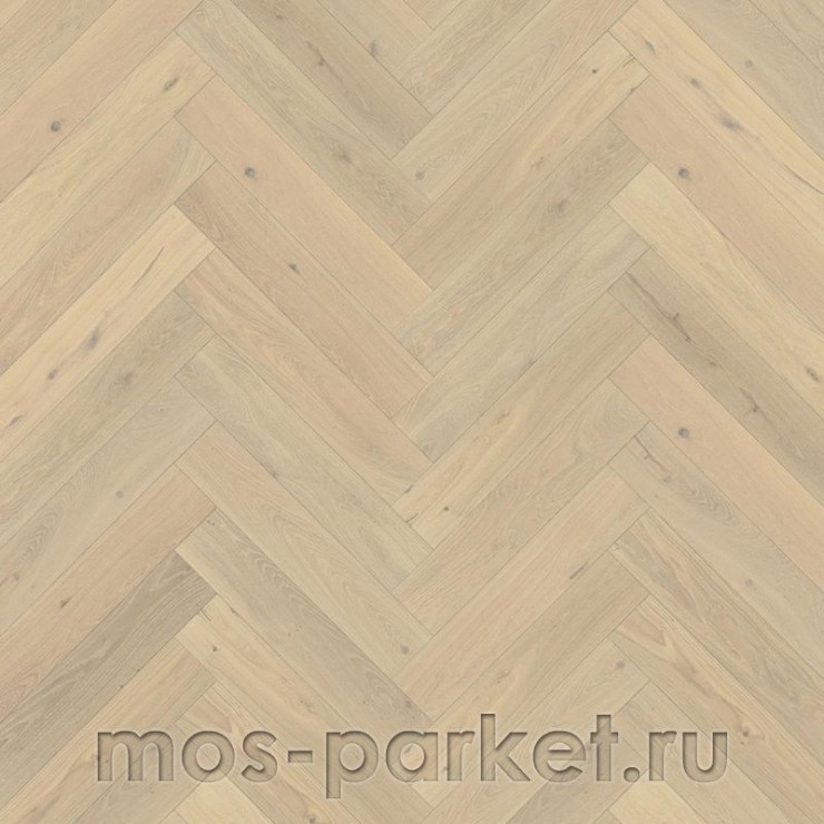 Английская елка Kahrs Herringbone Дуб CD White Lively