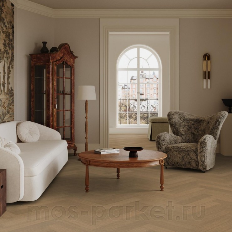 Паркет ёлка Kahrs Life Authentic Herringbone Oak Sage