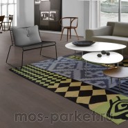 Однополосная паркетная доска Kahrs Life Faded Black (150×1810 мм)