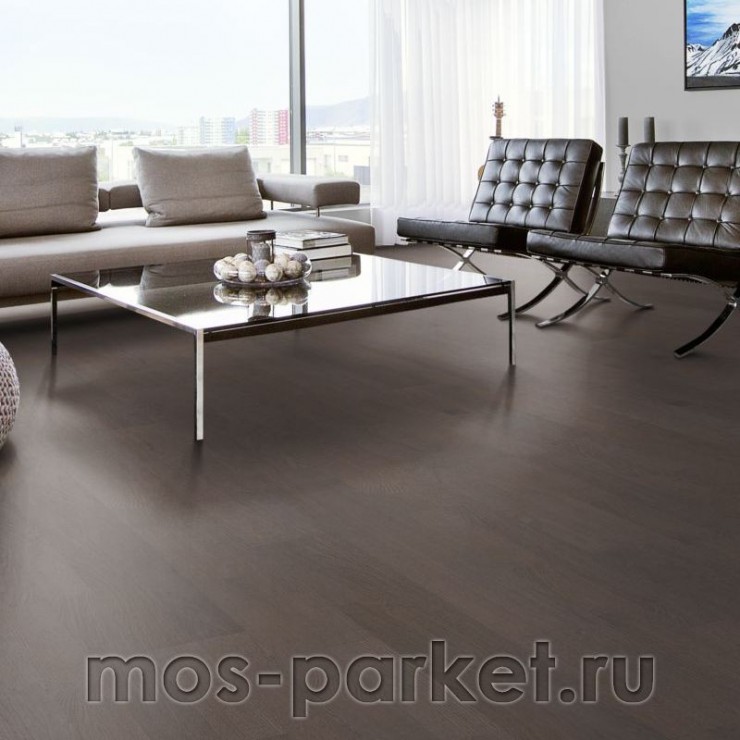 Однополосная паркетная доска Kahrs Life Faded Black (150×1810 мм)