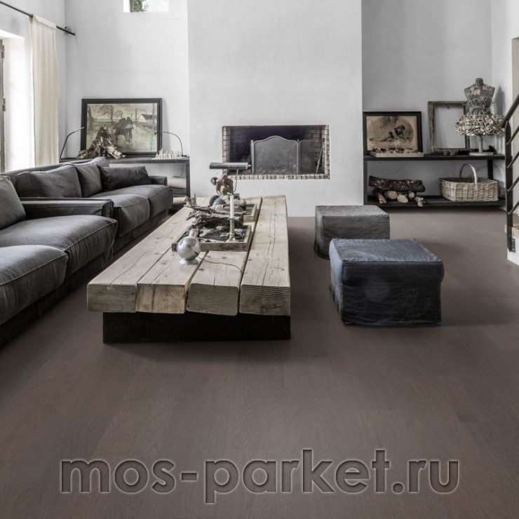 Однополосная паркетная доска Kahrs Life Faded Black (150×1810 мм)