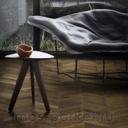 Французская елка Kahrs Chevron Дуб Шеврон темно-коричневый 60°