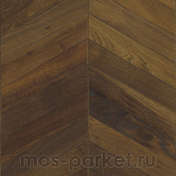 Французская елка Kahrs Chevron Дуб Шеврон темно-коричневый 60°